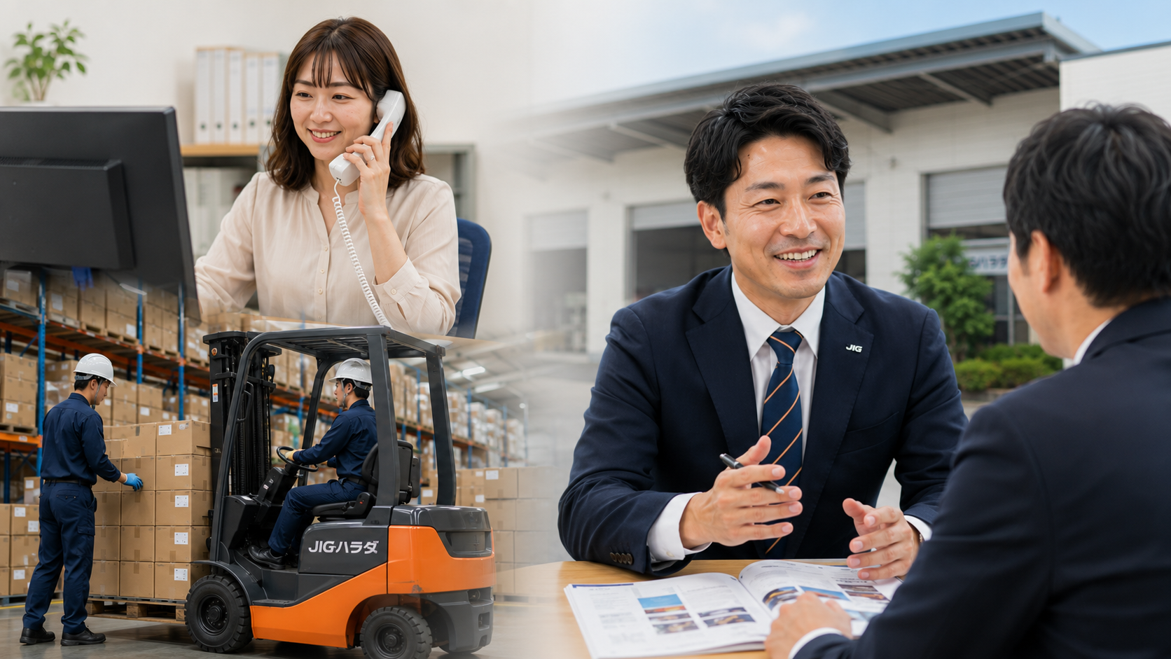 JIGハラダの営業・業務・物流を支える社員